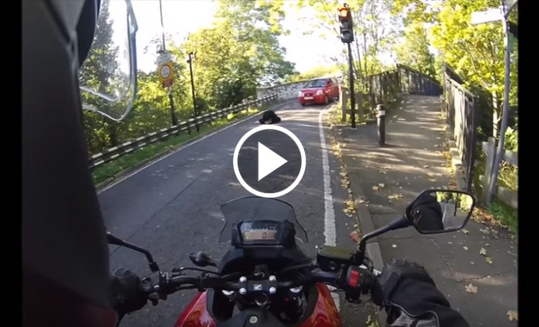 This Biker Notices The Bridge is Blocked. What Happens Next is a Matter of LIFE or DEATH!