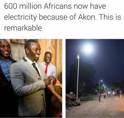 600 Million Africans Now Have Electricity Because of Akon