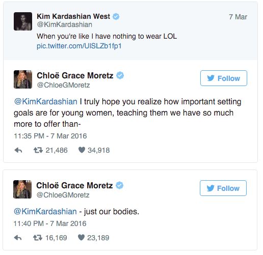 Chloe Grace Moretz TEACHES Kim Kardashian a Lesson on What Being a Woman TRULY Means in a Twitter Fight 1
