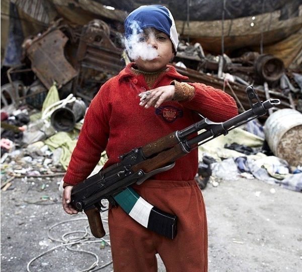 7-year-old Syrian rebel.