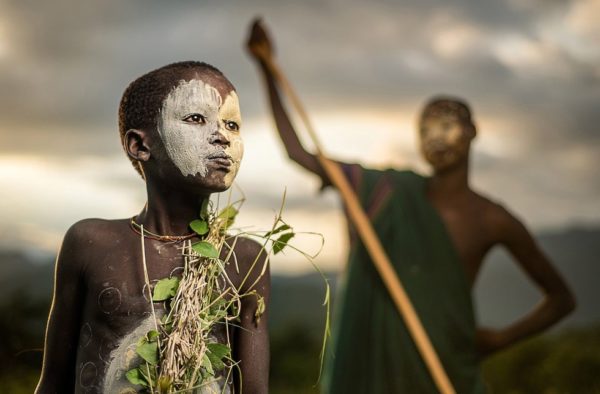 A boy from the Suri tribe of Ethiopia.