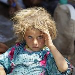 A minority girl from the Yazidi sect in Iraq.