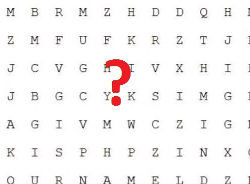 Your Name Is Hidden In This Puzzle