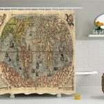 old-geography-expert-educational-shower-curtain