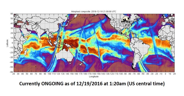 Large Wave of Energy Hitting Earth