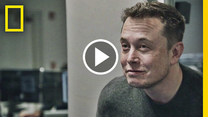 Elon Musk Watches His Rocket Land