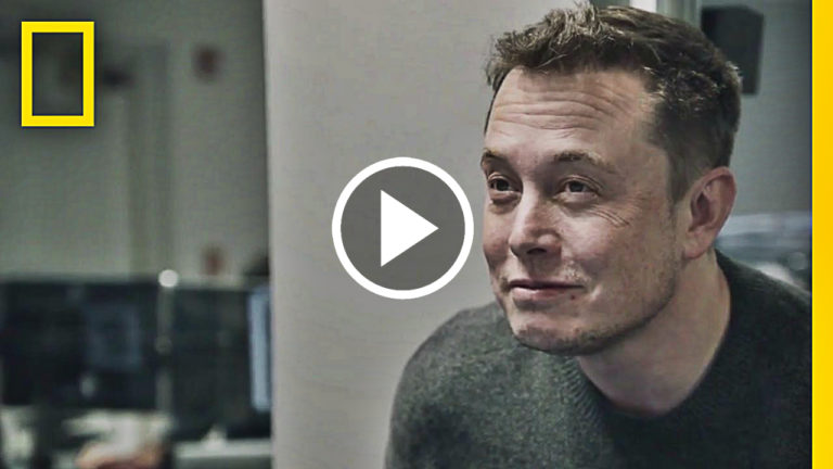 Elon Musk Watches His Rocket Land