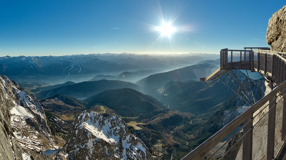 The bridge over the Dachstein glacier, Austria