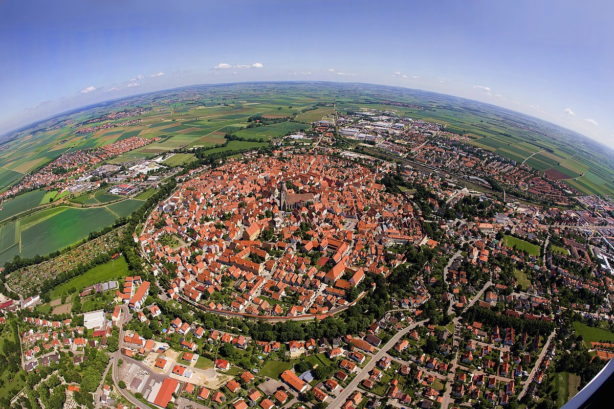 1. The Bavarian town of Nördlingen, which was built in a 14-million-year-old meteor impact crater.