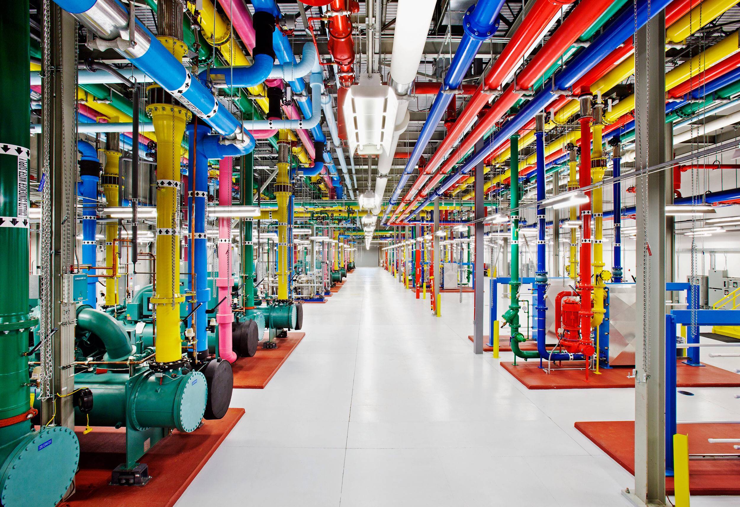 6. An inside view of one of Google’s data centers.