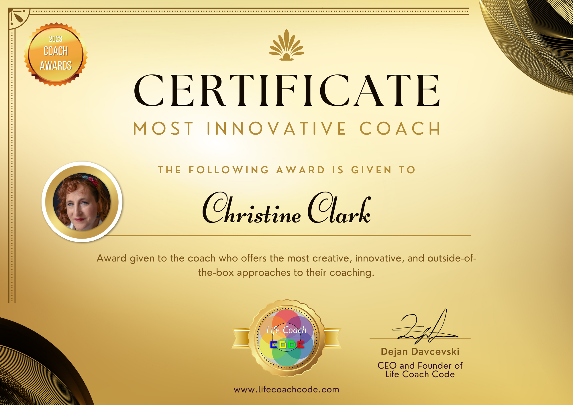 Coach Awards Most Innovative coach