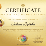 Life Coach Certificate Award